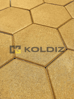 Тротуарная плитка Колдиз Шестигранник 250х220х60 Желтая