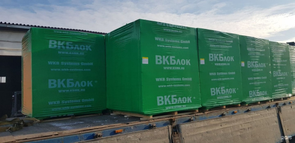 Пеноблоки стеновые ВКБлок 625x350x250, D500